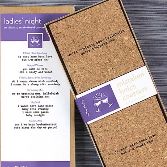NEW Mistaken lyric funny coaster set ladies night - Picture 6 of 6